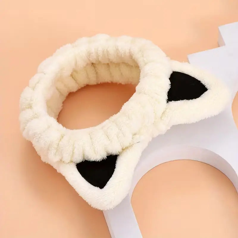 Fluffy Cat Ear Spa Headband