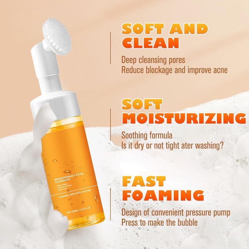 Turmeric Facial Cleanser Brightening Skin Care Wash
