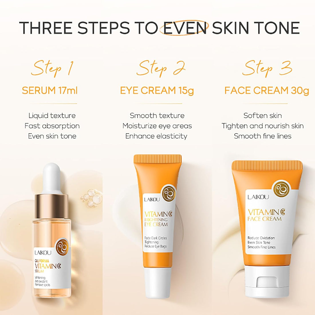 Japan Sakura Travel Skincare Set – Hydrating Serum, Eye Cream & Face Cream