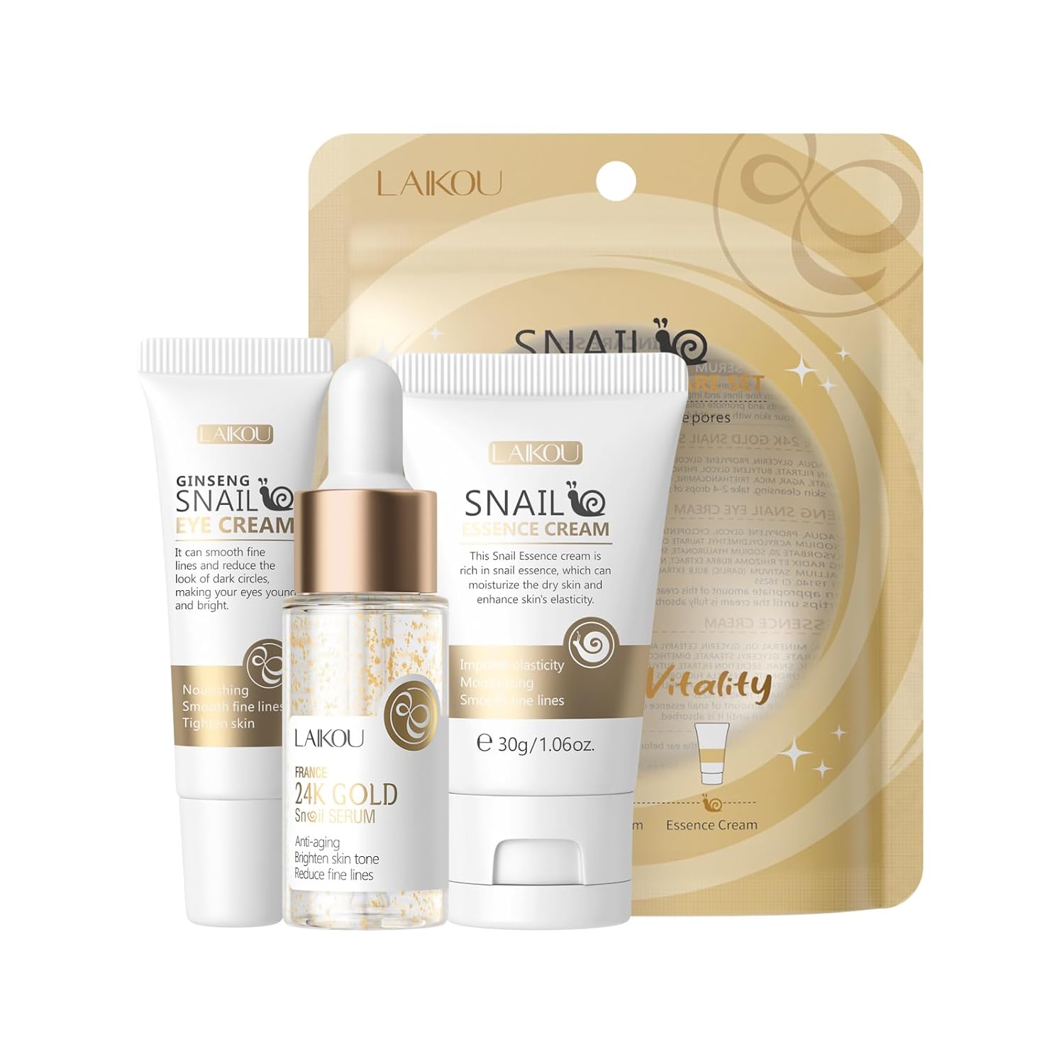 Complete Hydrating Korean Skincare Set – Cleanser, Toner, Serum & Cream
