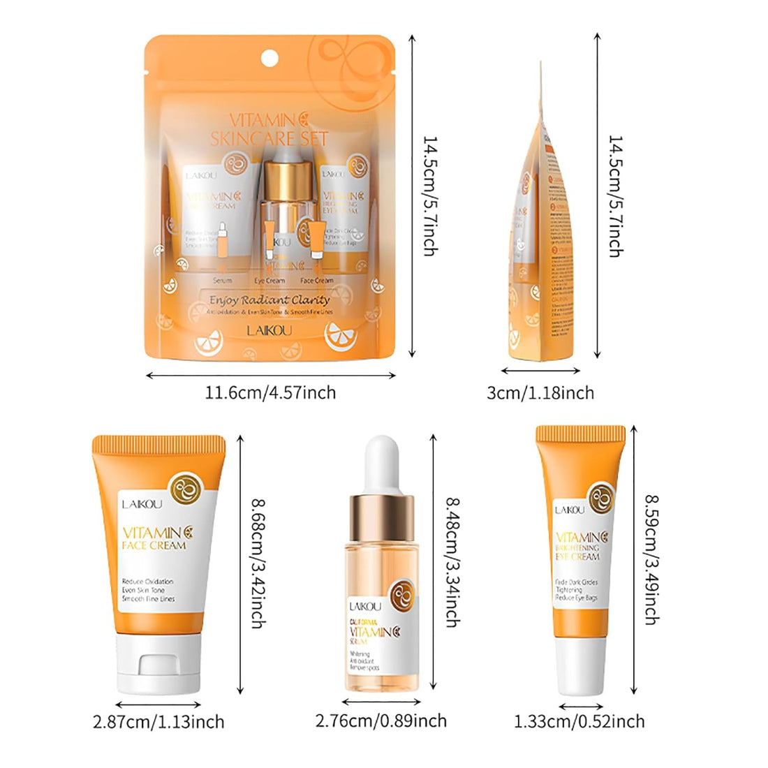 Japan Sakura Travel Skincare Set – Hydrating Serum, Eye Cream & Face Cream
