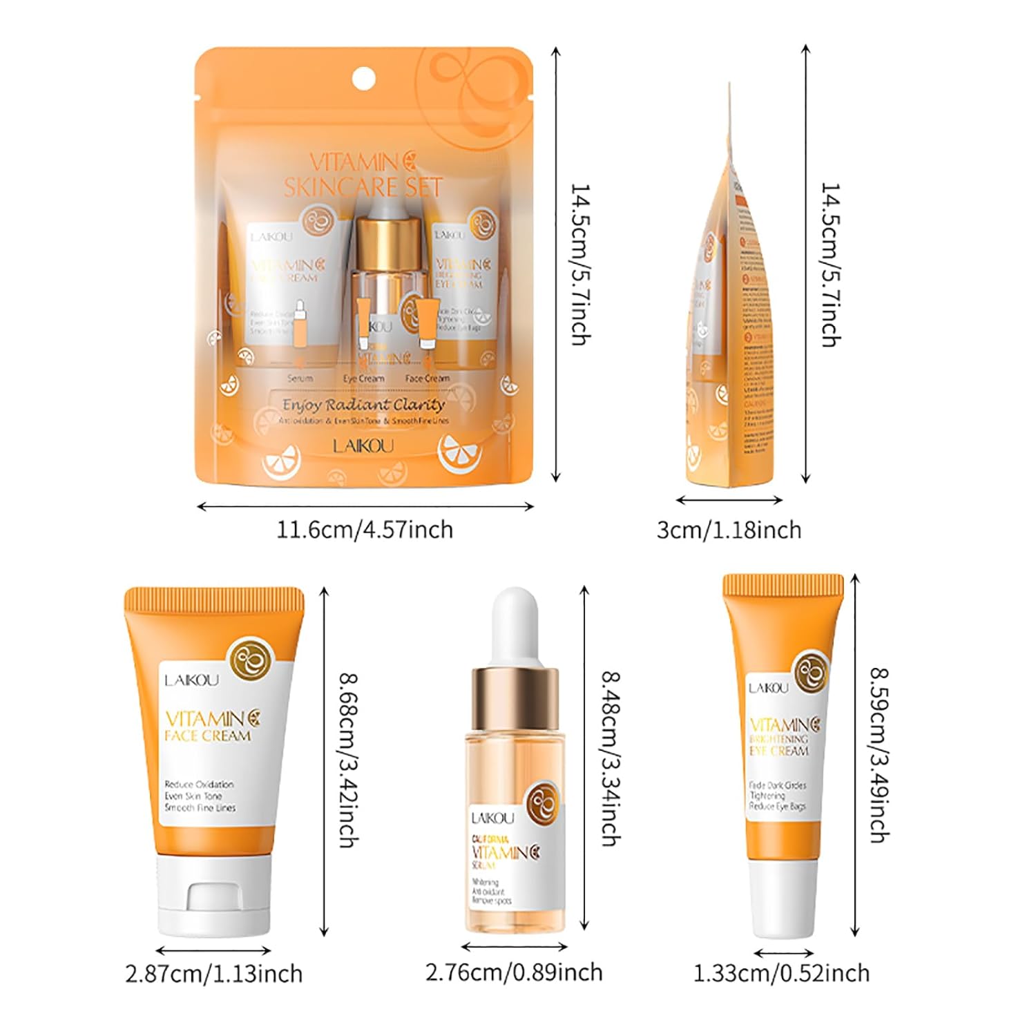 Japan Sakura Travel Skincare Set – Hydrating Serum, Eye Cream & Face Cream
