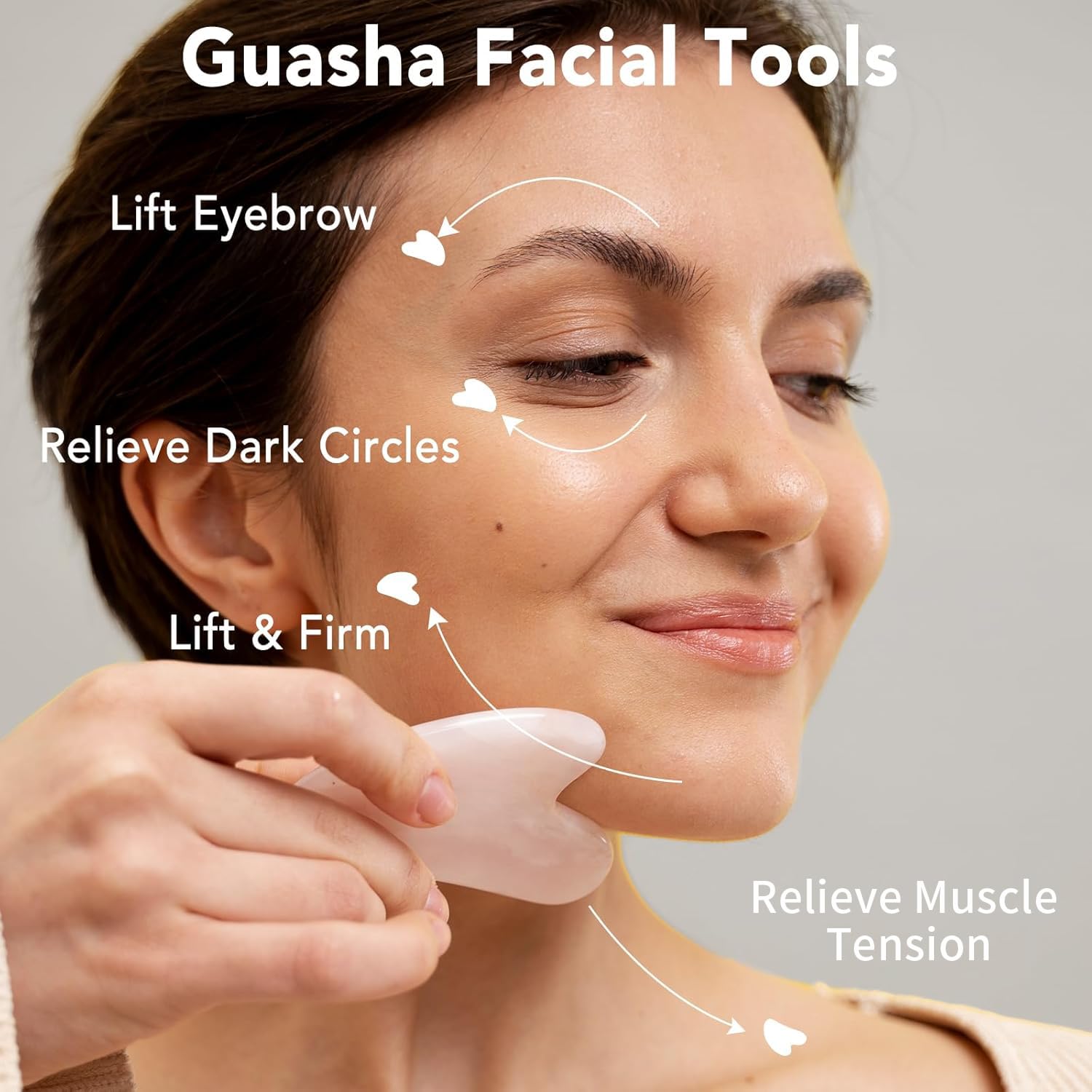 Jade Roller & Gua Sha Set Face Lifting Massage Tools