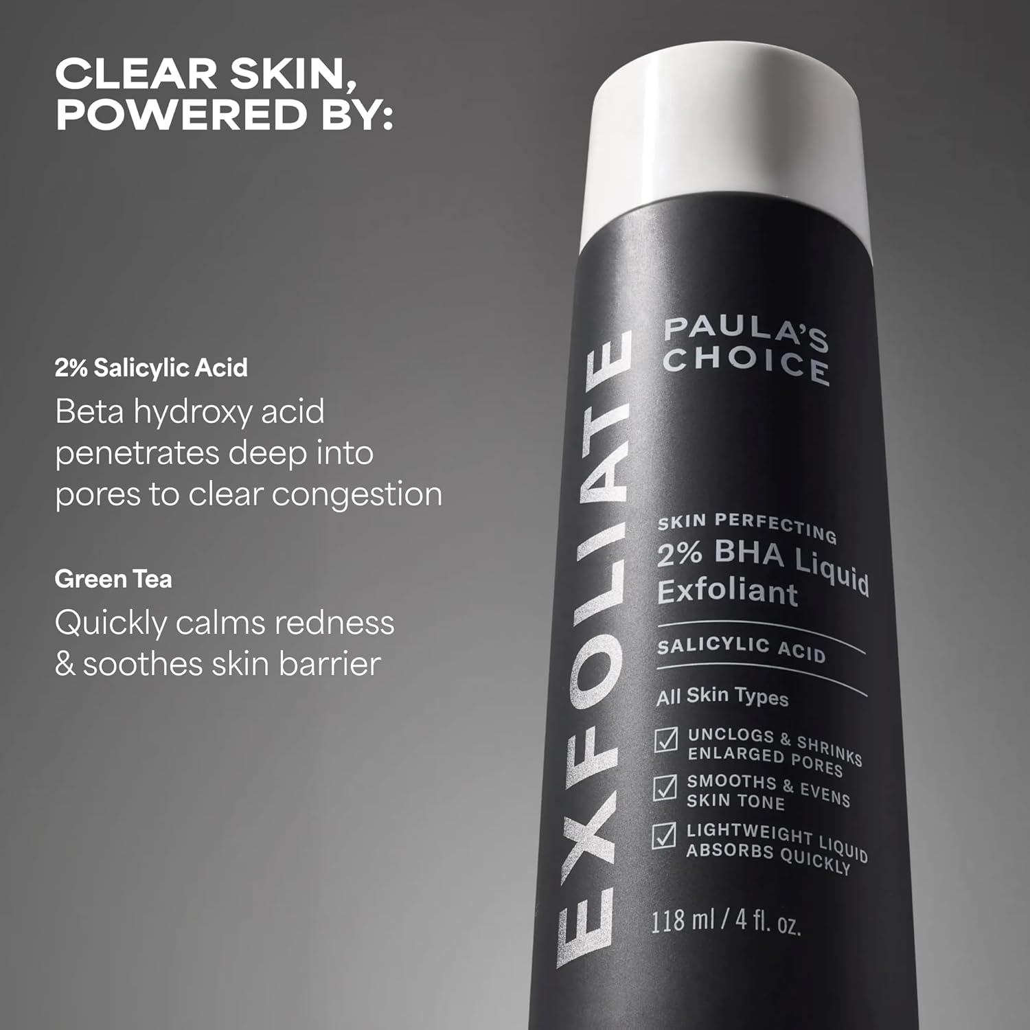 Paula’s Choice 2% BHA Liquid Exfoliant – Salicylic Acid Pore Treatment