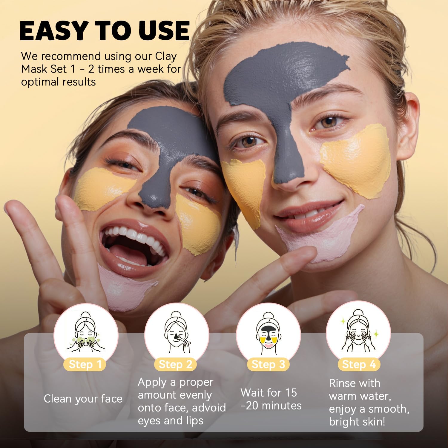 Turmeric Vitamin C Clay Mask Brightening Skin Care