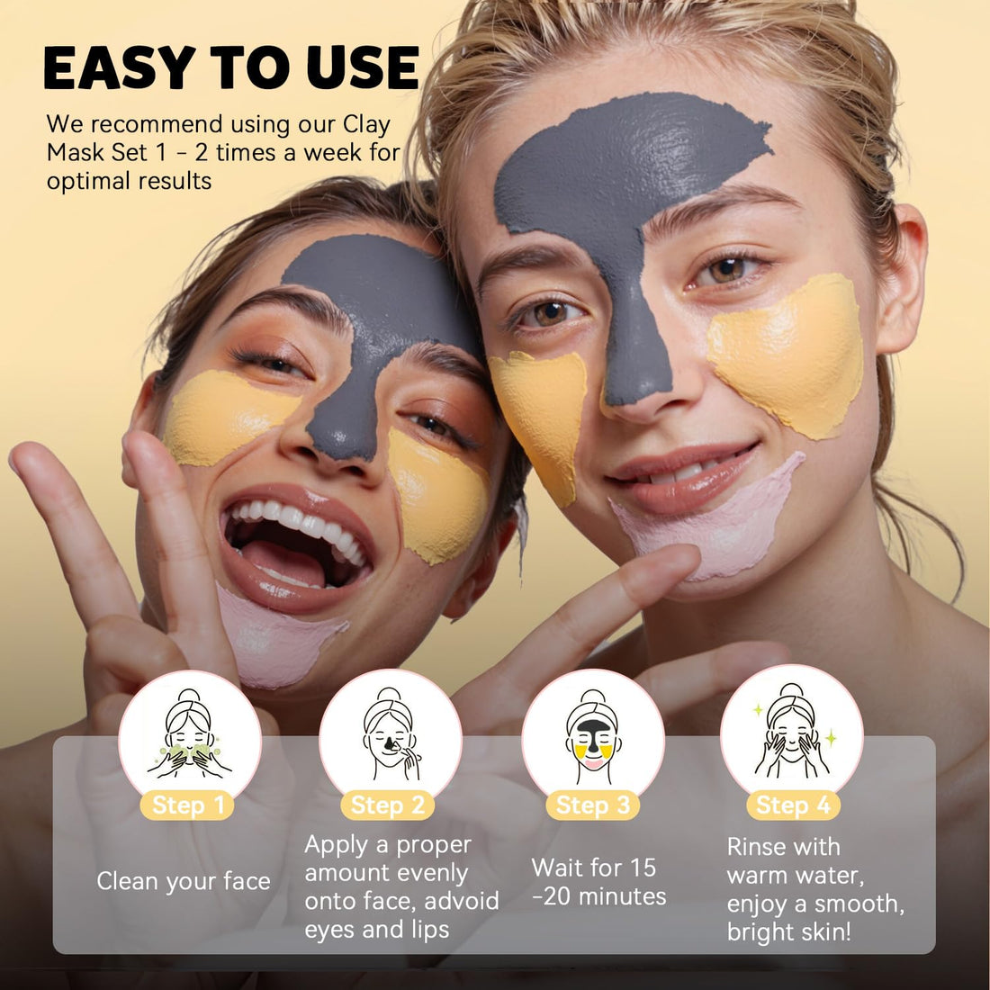 Turmeric Vitamin C Clay Mask Brightening Skin Care