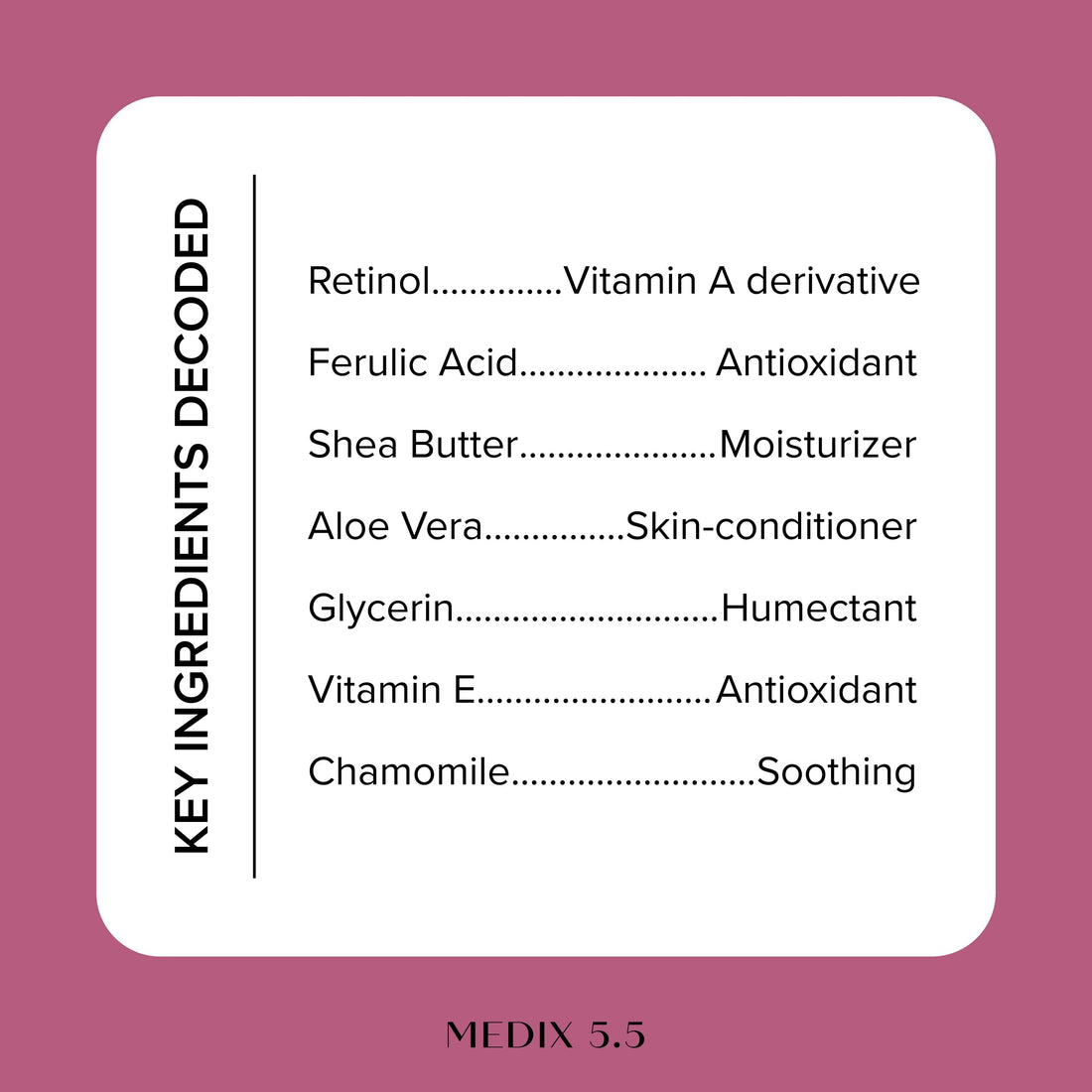 Medix 5.5 Argan Oil Cream Vitamin E Anti-Aging Care