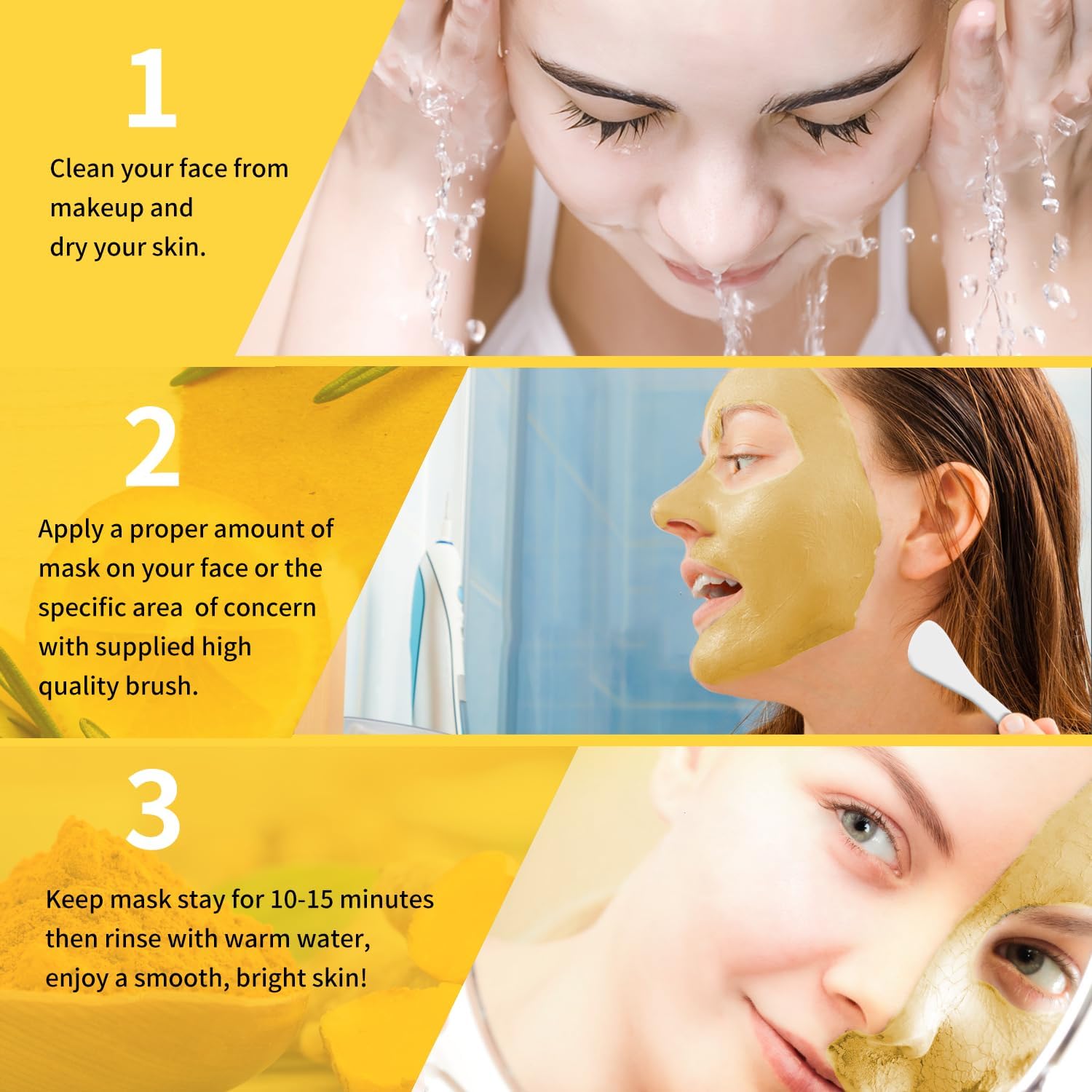 Turmeric Vitamin C Clay Mask Brightening Skin Care