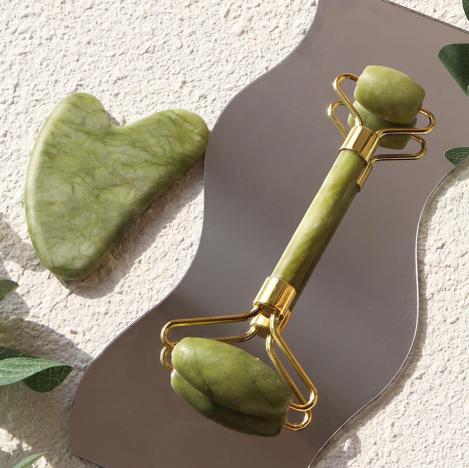 Jade Roller & Gua Sha Set Face Lifting Massage Tools