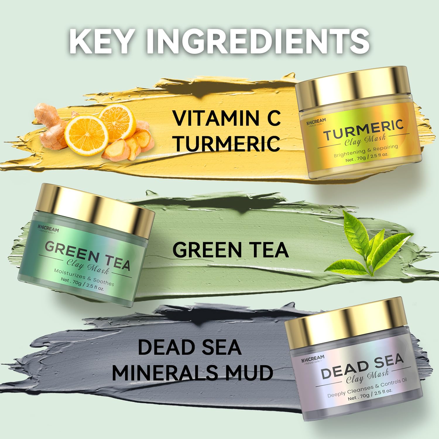 Turmeric Vitamin C Clay Mask Brightening Skin Care