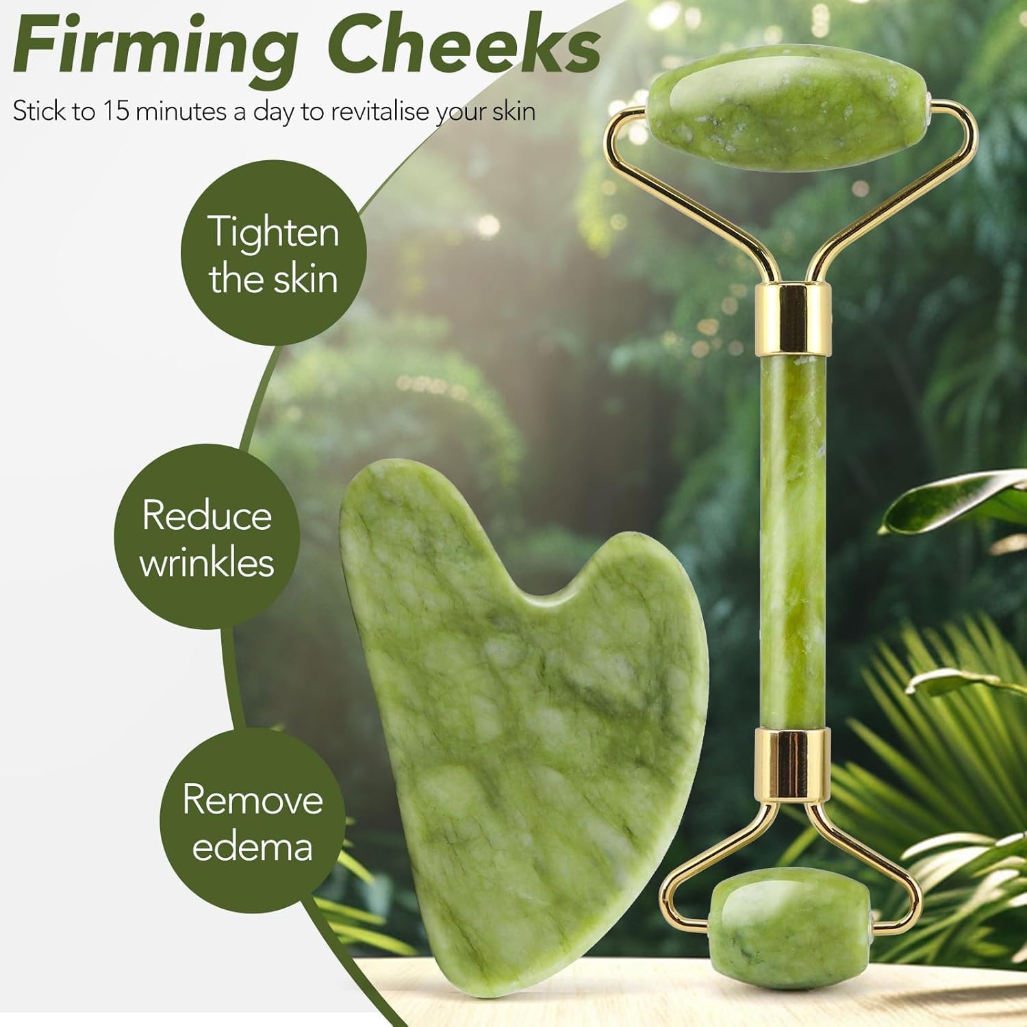Jade Roller & Gua Sha Set Face Lifting Massage Tools
