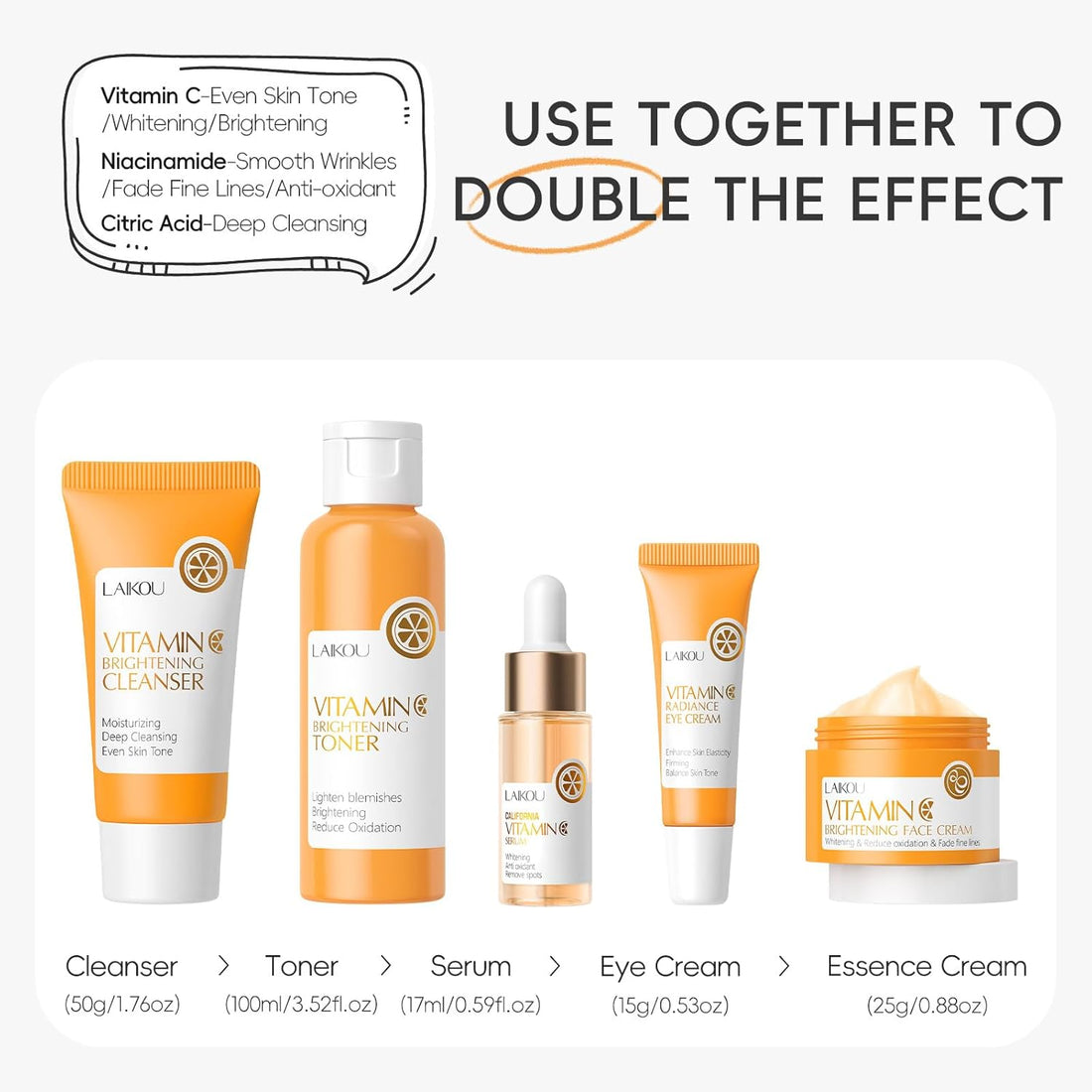 Vitamin C Hydrating Facial Cleanser – Brightening Daily Face Wash