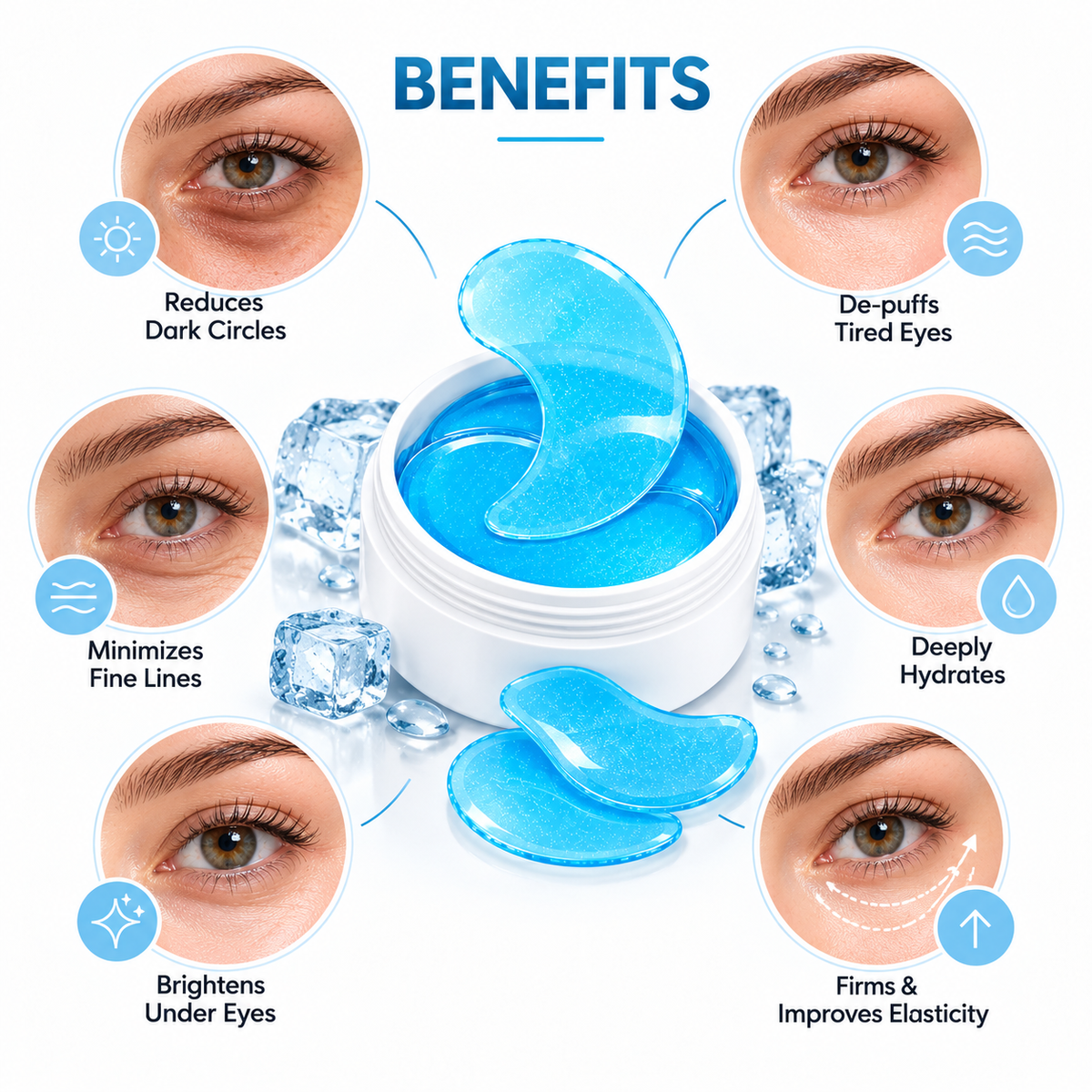 Collagen + Retinol Hydrogel Under Eye Patches, 60 pcs