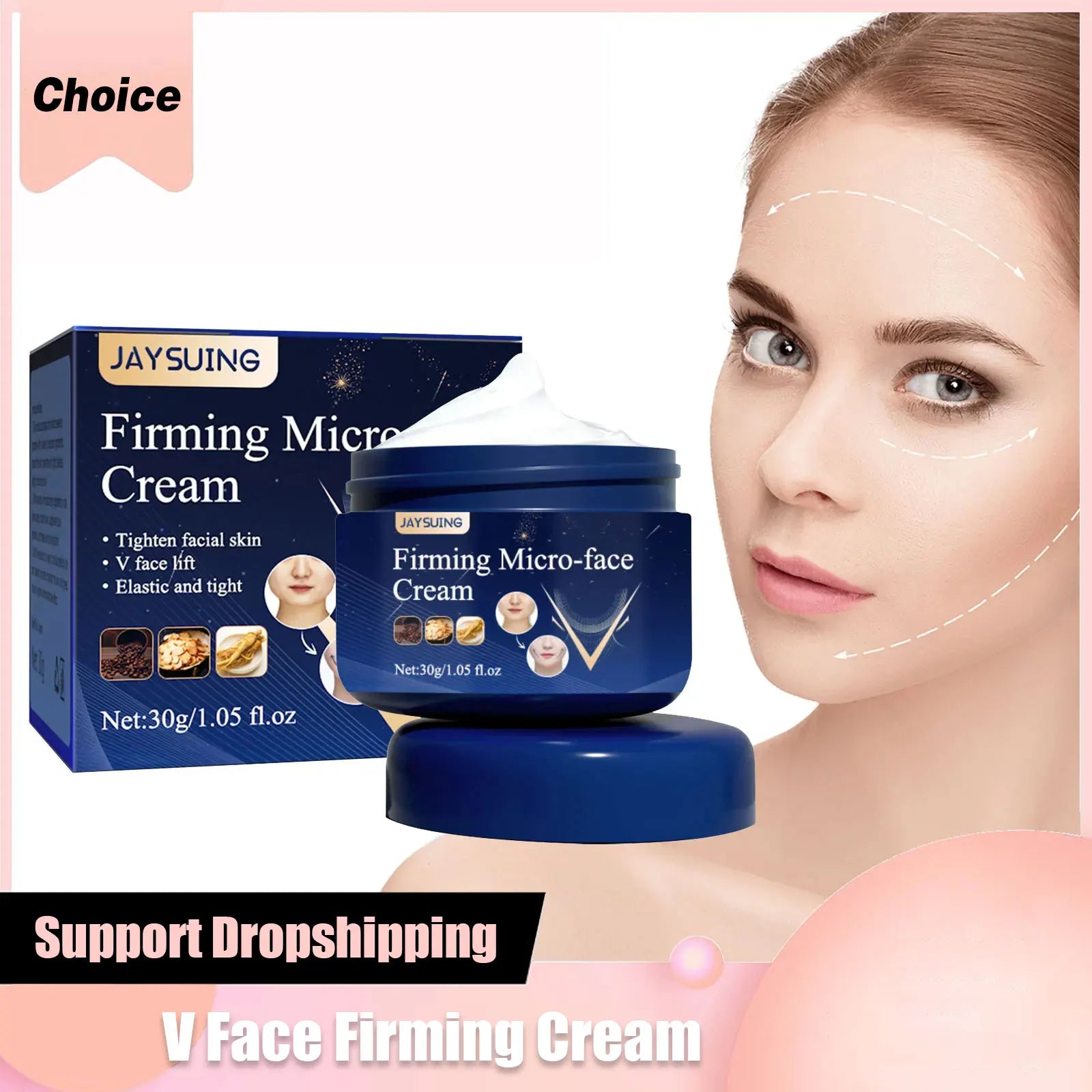 Jaysuing Firming Micro-Face Cream V-Shape Lifting Support