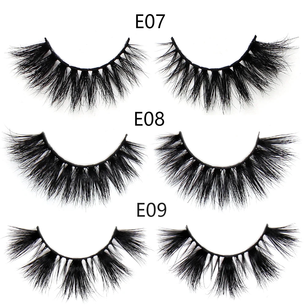 FOXESJI Lashes 3D Mink Eyelashes Natural Long Fluffy Dramatic Strip Eye Lashes Eyelash Extension Soft False Eyelashes Makeup