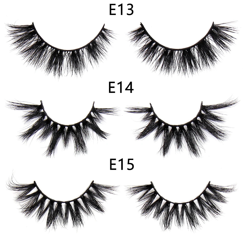 FOXESJI Lashes 3D Mink Eyelashes Natural Long Fluffy Dramatic Strip Eye Lashes Eyelash Extension Soft False Eyelashes Makeup