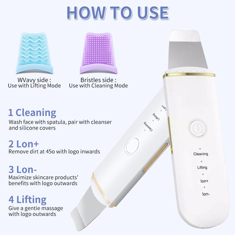 Ultrasonic Face Spatula Pore Cleaner Skin Device
