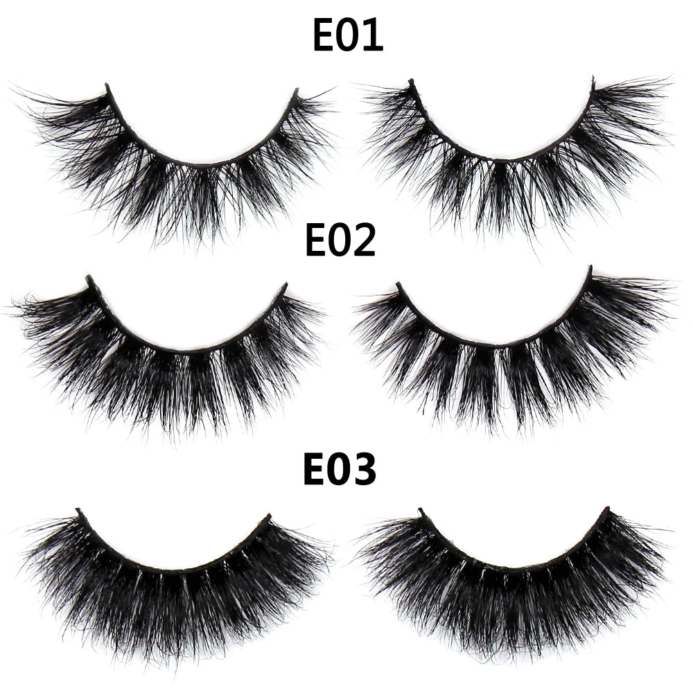 FOXESJI Lashes 3D Mink Eyelashes Natural Long Fluffy Dramatic Strip Eye Lashes Eyelash Extension Soft False Eyelashes Makeup