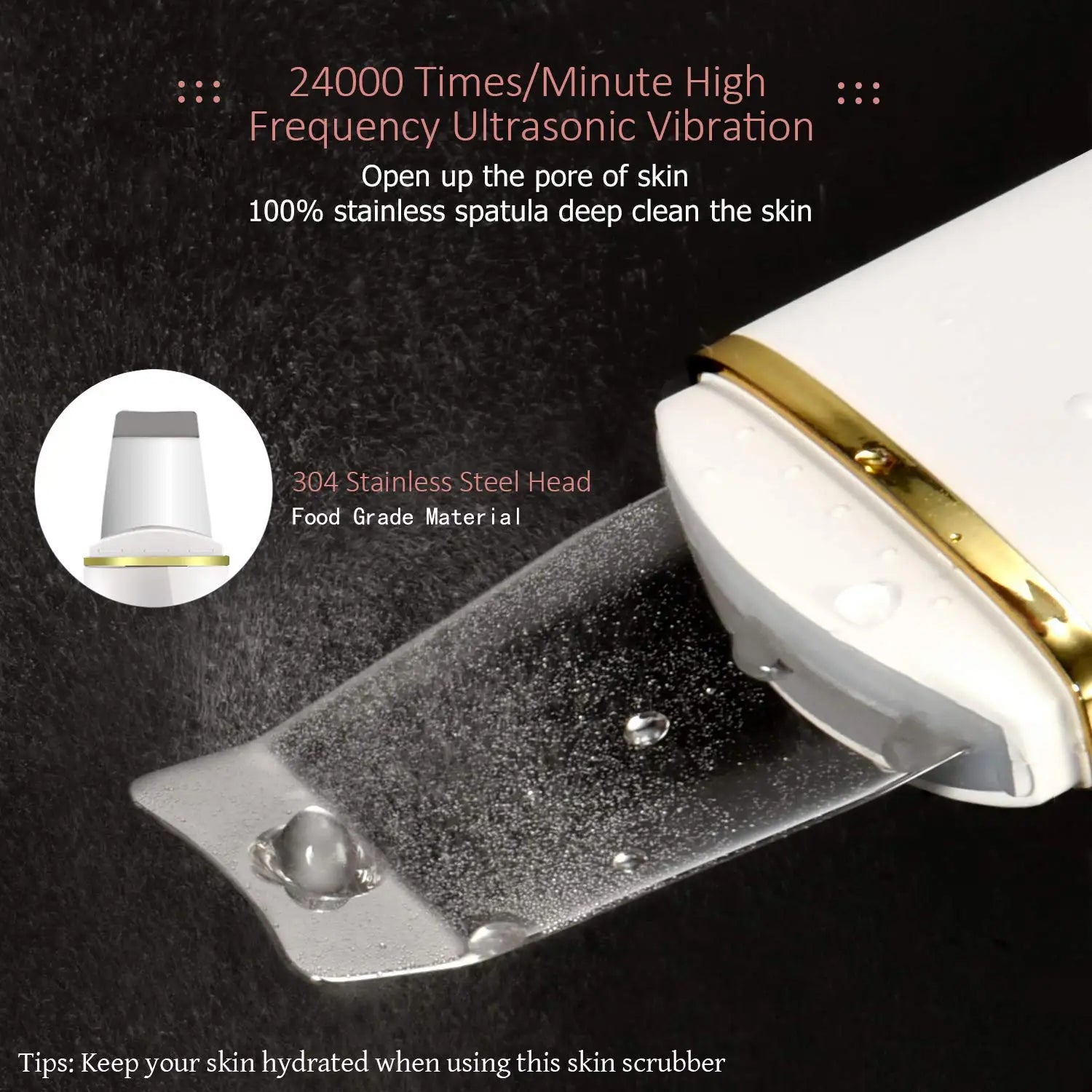 Ultrasonic Face Spatula Pore Cleaner Skin Device