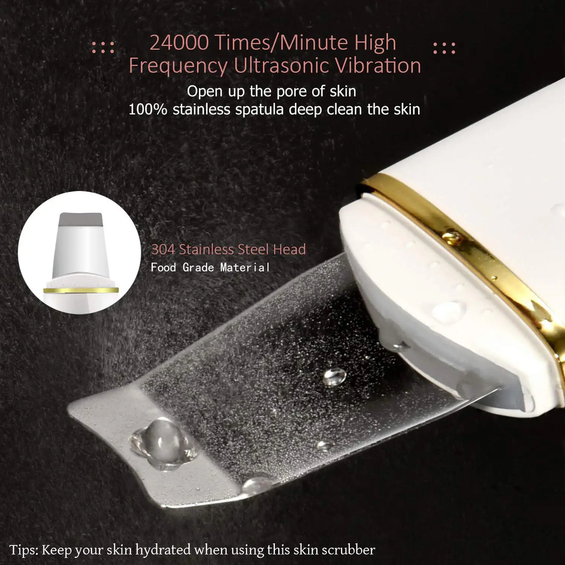 Ultrasonic Face Spatula Pore Cleaner Skin Device