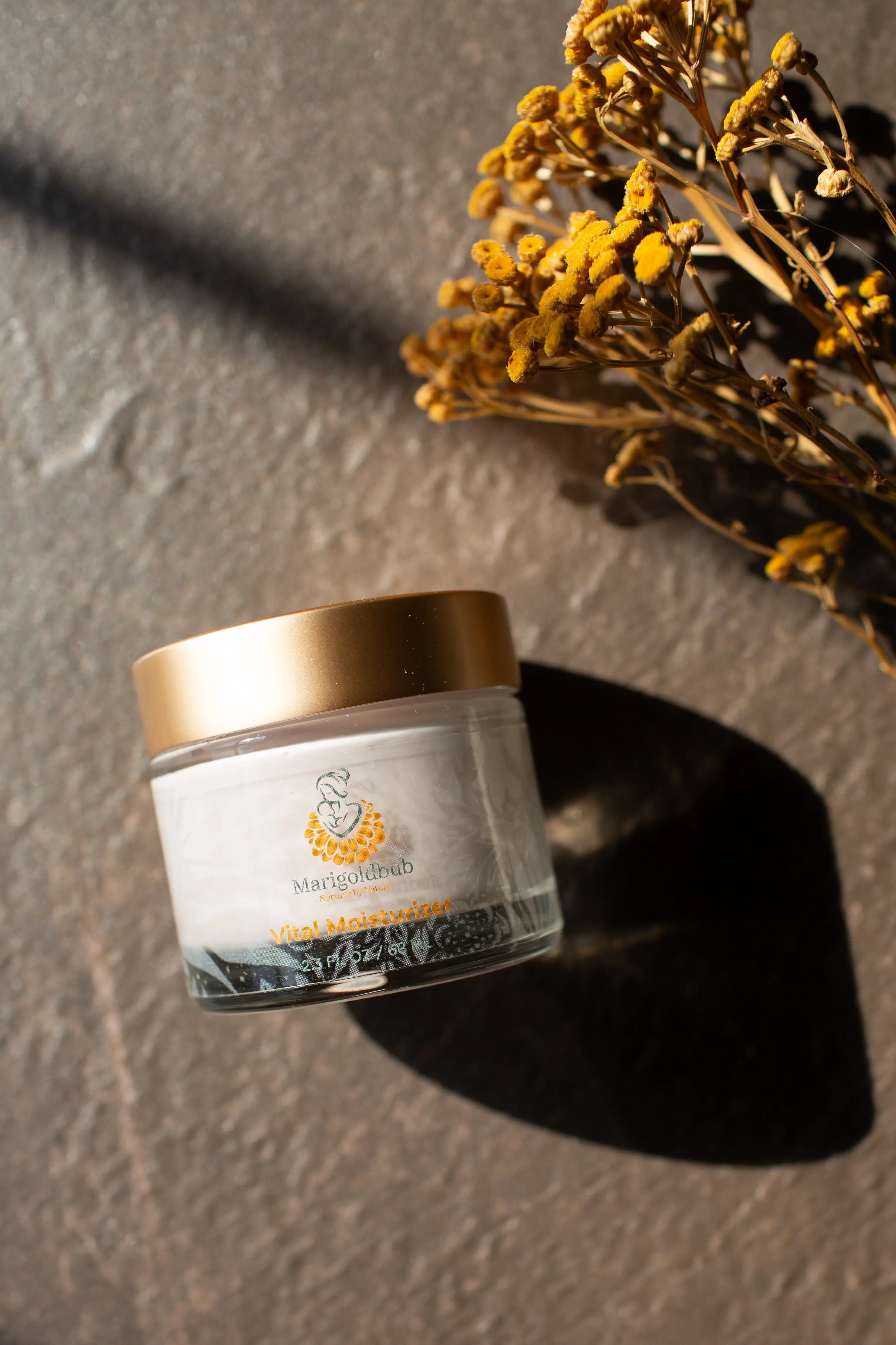 Marigoldbub Vital Moisturizer with Ashwagandha jar or tube, front view