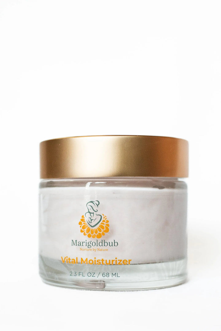 Marigoldbub Vital Moisturizer Pregnancy-Safe Hydration key ingredients highlighted