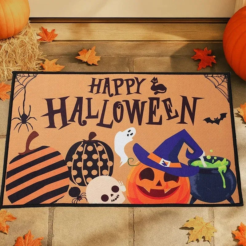 Halloween Pumpkin Doormat Halloween Theme Party Decoration Kids Favor Pumpkin Ghost Doormat Trick or Treat Party Supplies