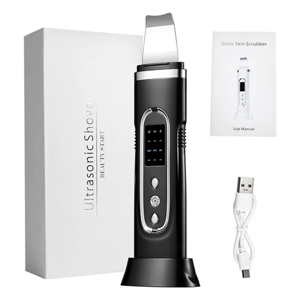 Ultrasonic Skin Scrubber Deep Cleansing Device Tool