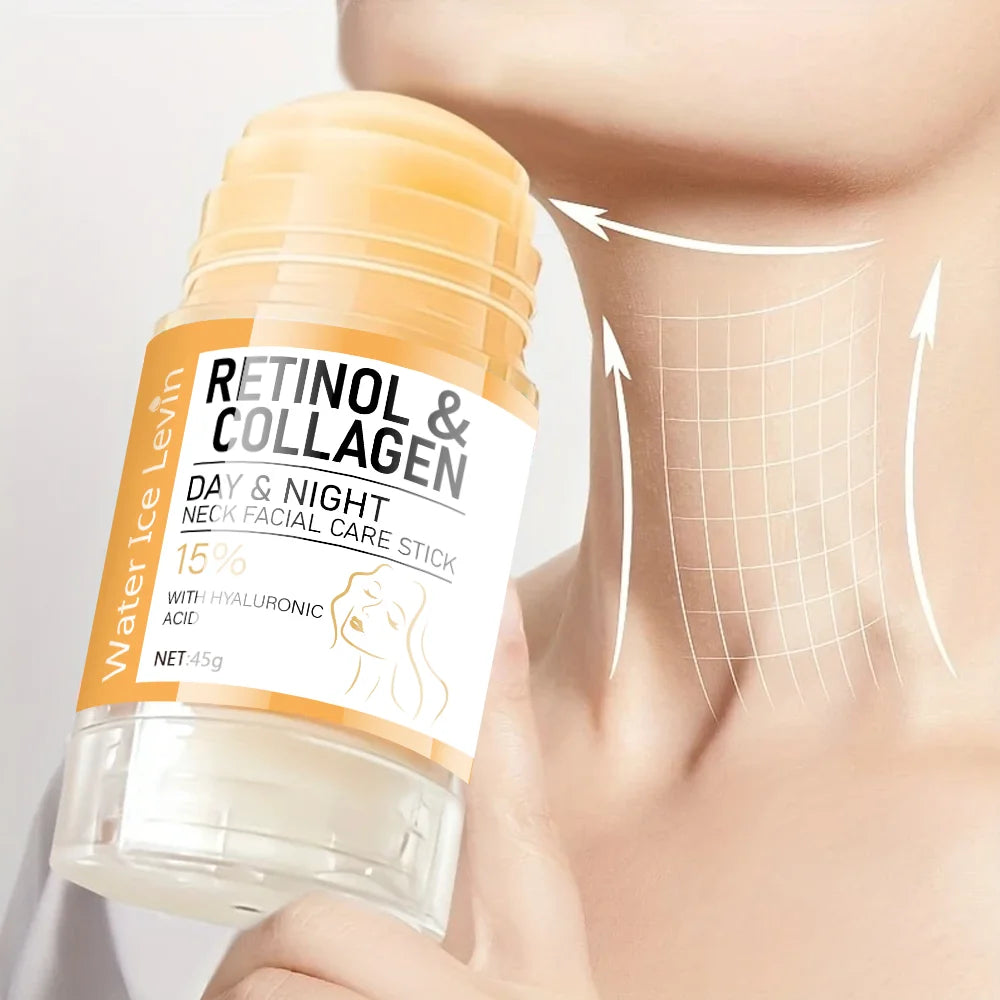 Retinol & Collagen Neck Cream Stick Firming Moisturizer jar or tube, front view
