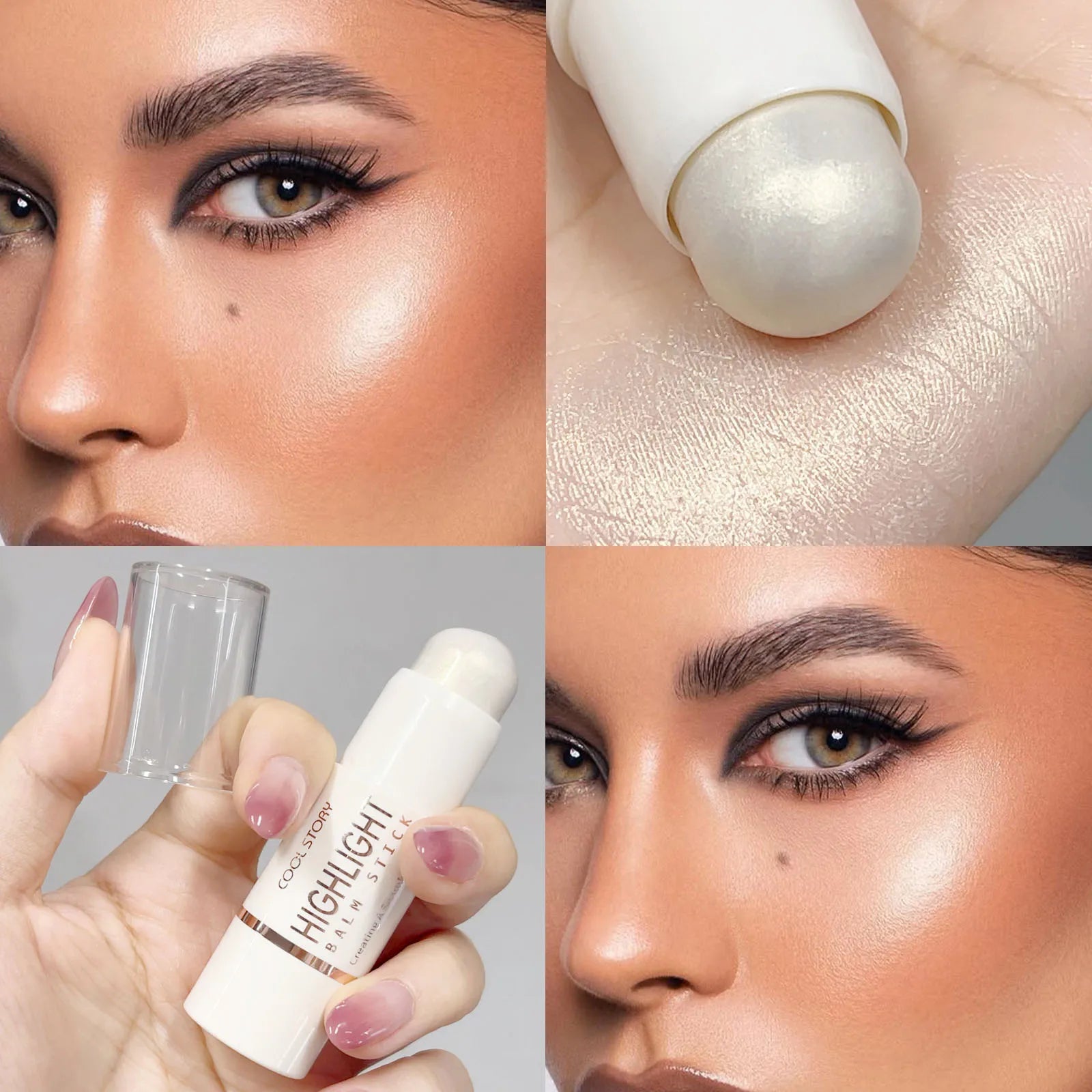 Face Contour Bronzer Stick Face Brighten Highlighter Bar Shimmer Highlighter Blush Stick Nose Shadow Pen Makeup Tool Cosmetics