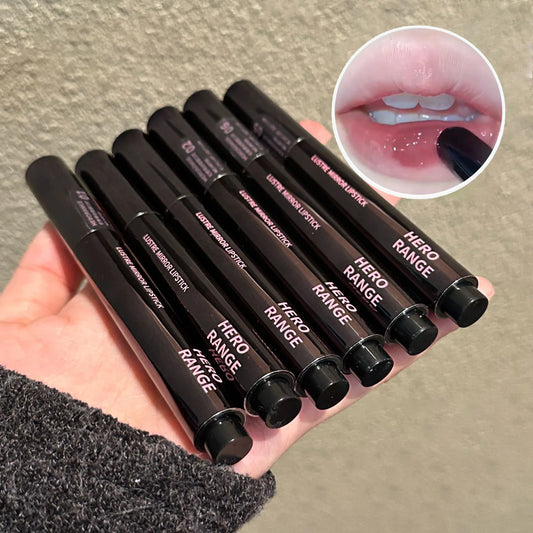 Push Button Mirror Lipstick Long-Lasting