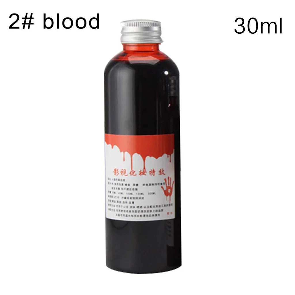 1 Bottles Halloween Emulation Fake Props Makeup Blood 30-100ml Blood Whole Cosplay Prank Props Makeup Person Plasma Fake 2024