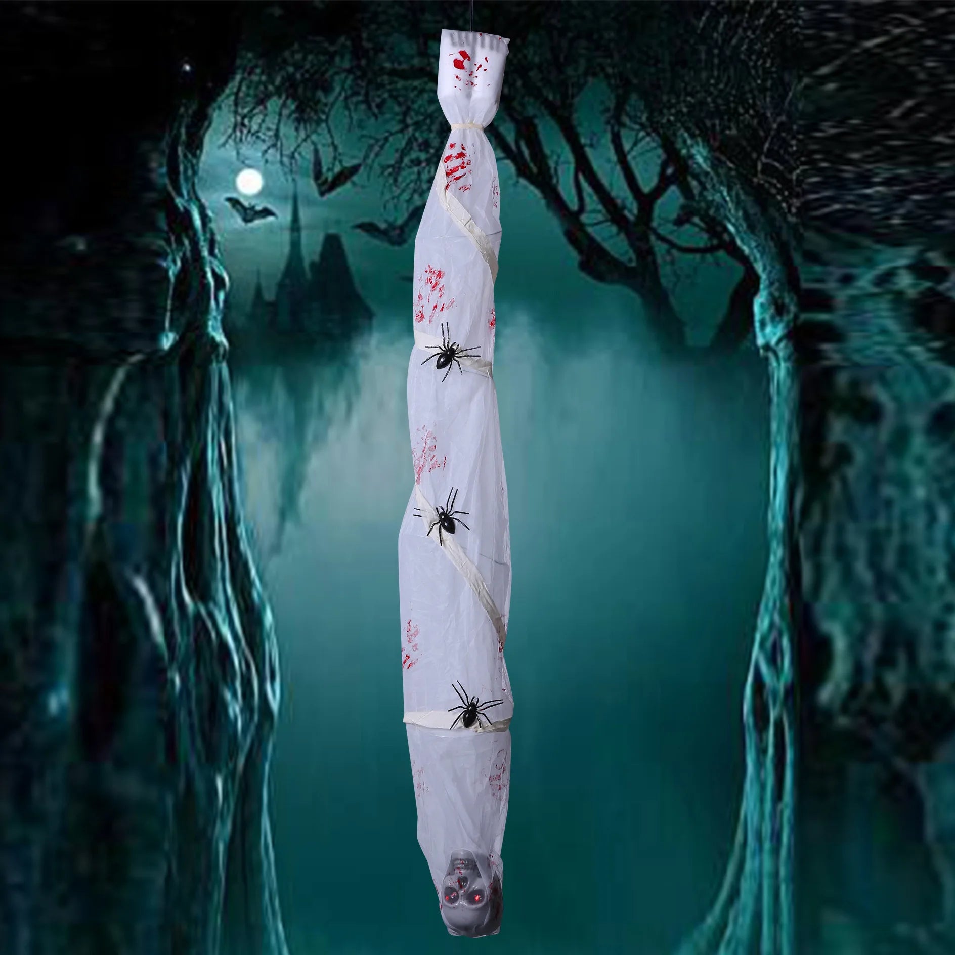 Halloween Animatronics Decoration Hanging Clown Nurse Voice Control Electric Outdoor Scary Clearance Horror Haunted House Props
