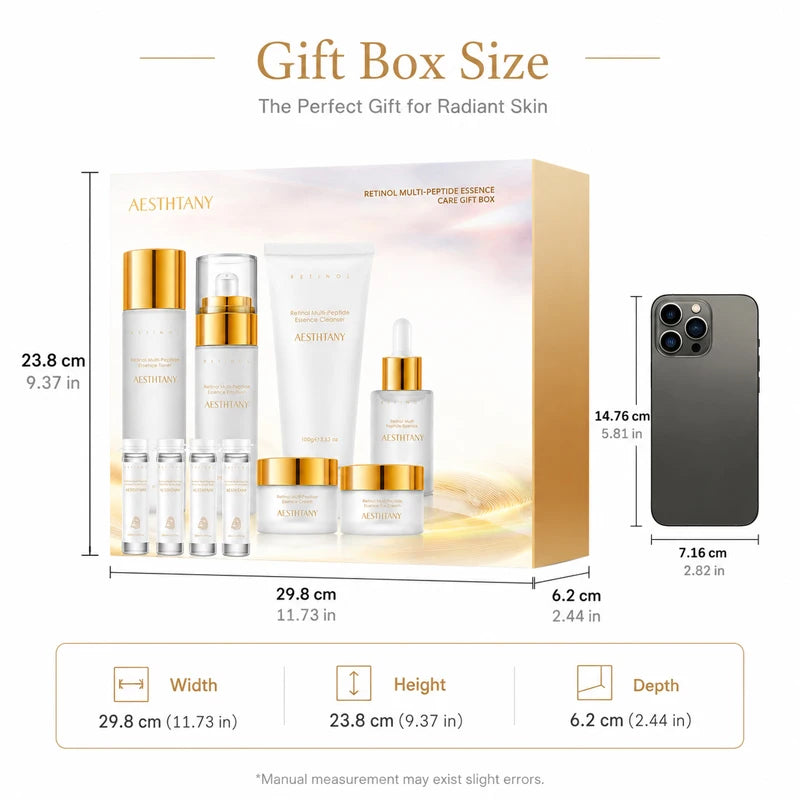7-Piece Retinol & Multi-Peptide Skincare Set each item in detail
