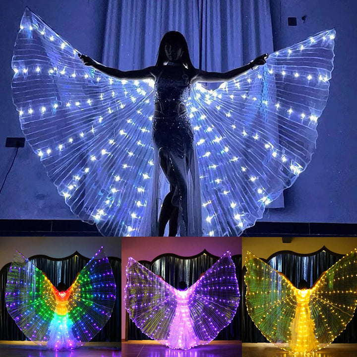 LED Cloak Glowing Wings Butterfly Dance Light Costume For Stage Performances Decoration Party Celebration Wedding Model Show