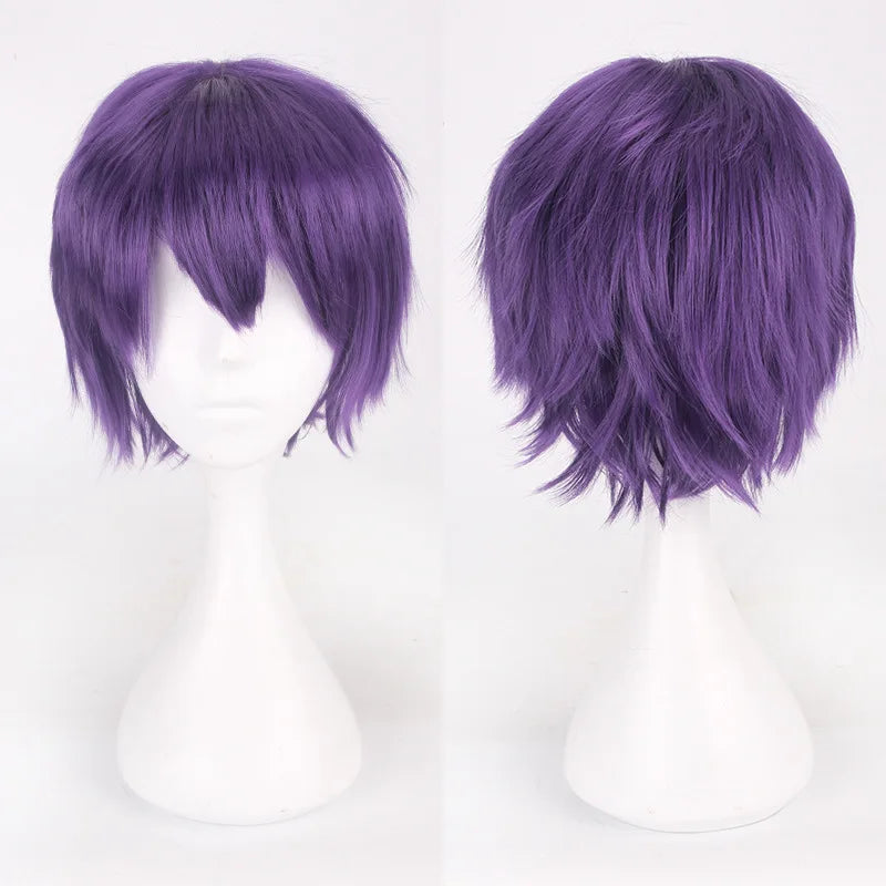Cosplay Wig 30cm Short Anime Wig Heat Resistant Synthetic Hair Halloween Party Wigs + Wig Cap