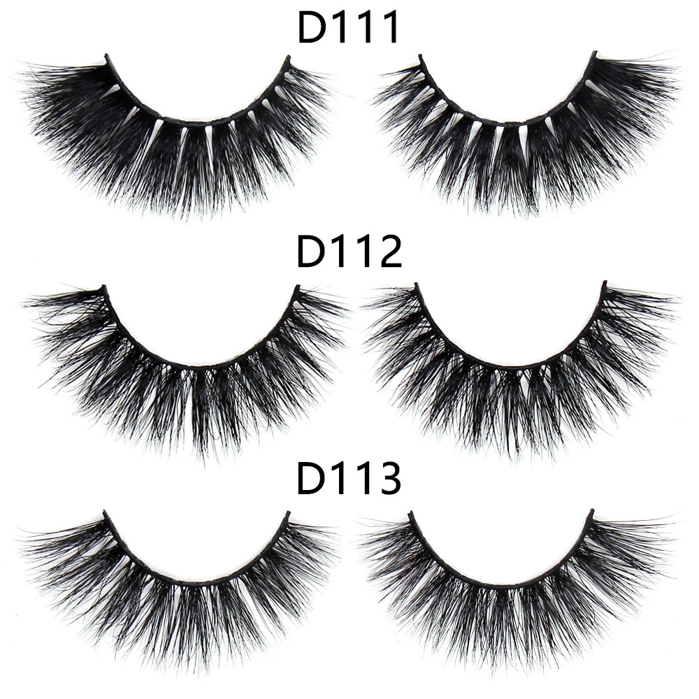 FOXESJI Lashes 3D Mink Eyelashes Natural Long Fluffy Dramatic Strip Eye Lashes Eyelash Extension Soft False Eyelashes Makeup