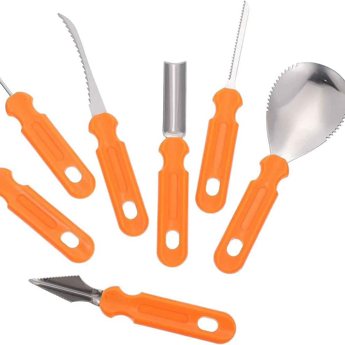 7Pcs Halloween Pumpkin Carving Set Tools Pumpkin Carving Knife Adults Pumpkin Cutting Supplies Engraving Kitchen Cutting Tools