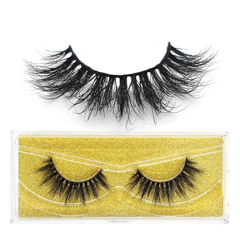 FOXESJI Lashes 3D Mink Eyelashes Natural Long Fluffy Dramatic Strip Eye Lashes Eyelash Extension Soft False Eyelashes Makeup