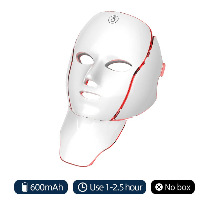 7-Color LED Photon Facial Mask Light Therapy No Box-700mAh variant
