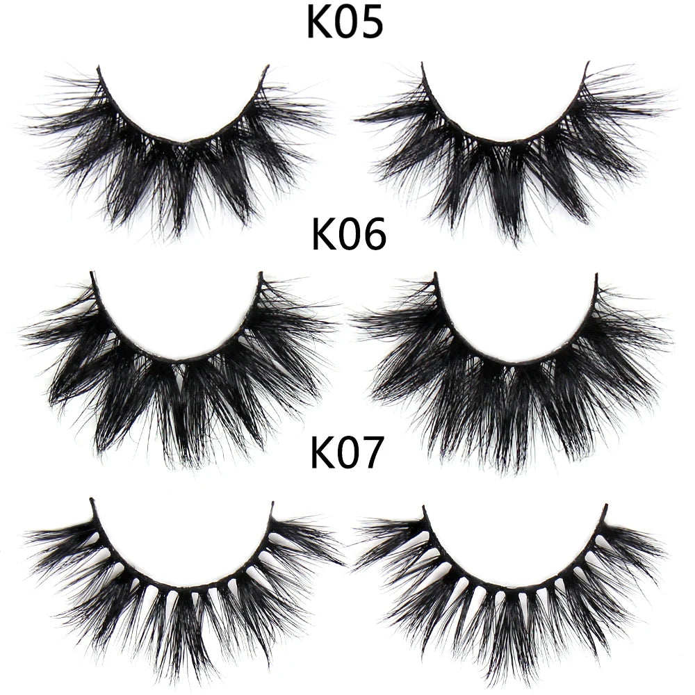 FOXESJI Lashes 3D Mink Eyelashes Natural Long Fluffy Dramatic Strip Eye Lashes Eyelash Extension Soft False Eyelashes Makeup