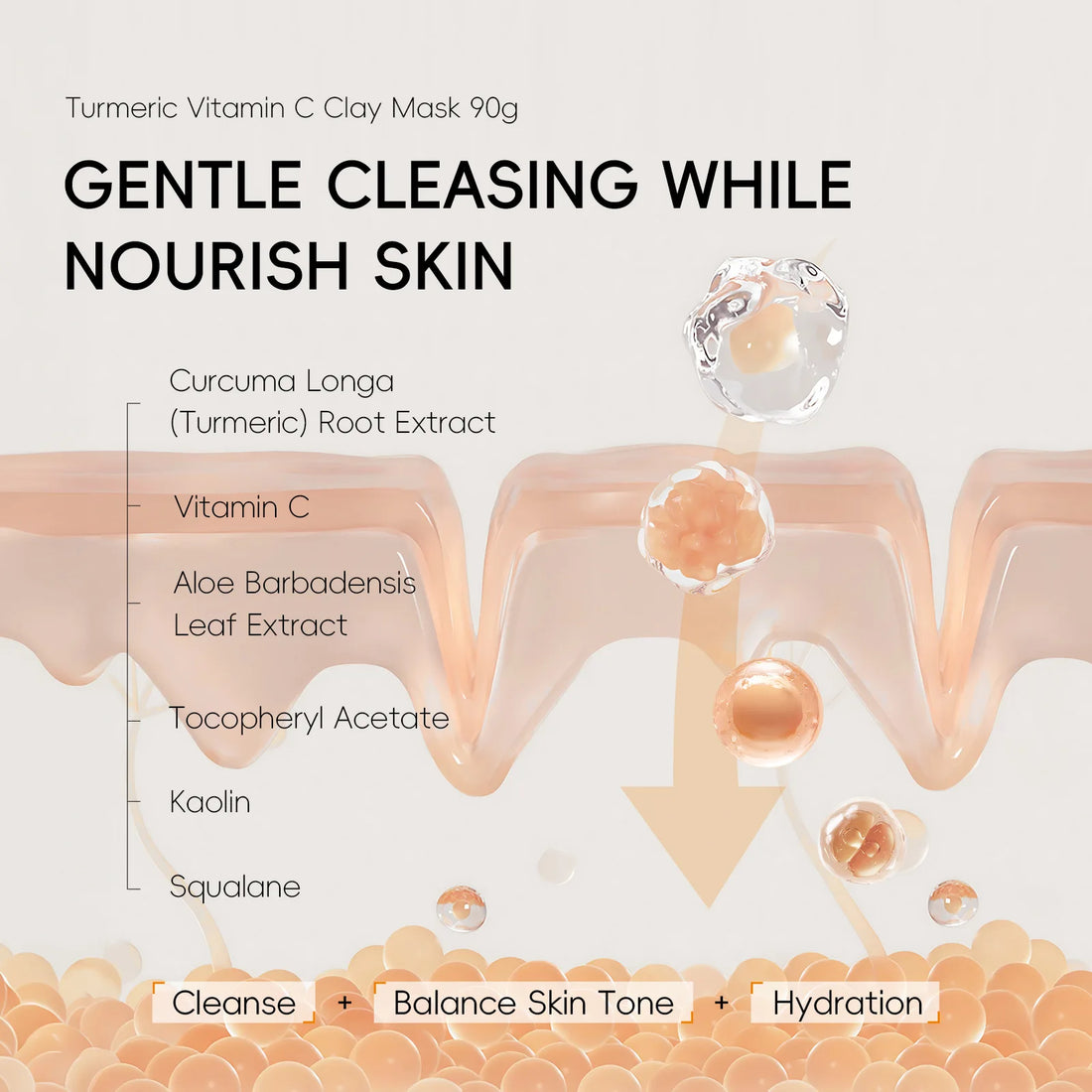 Turmeric Vitamin C Mud Mask Pore Cleansing & Brightening front of the jar or tube