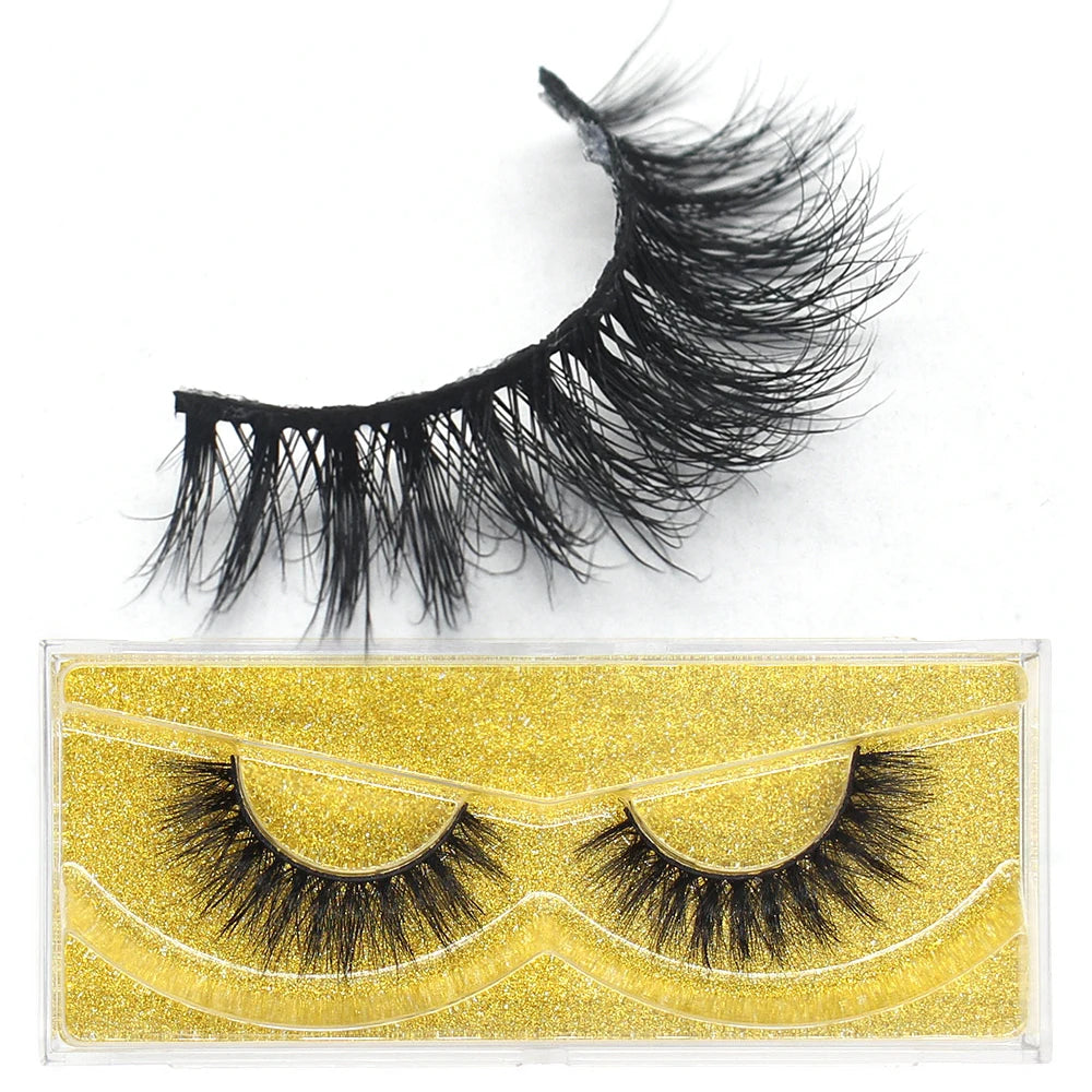 FOXESJI Lashes 3D Mink Eyelashes Natural Long Fluffy Dramatic Strip Eye Lashes Eyelash Extension Soft False Eyelashes Makeup