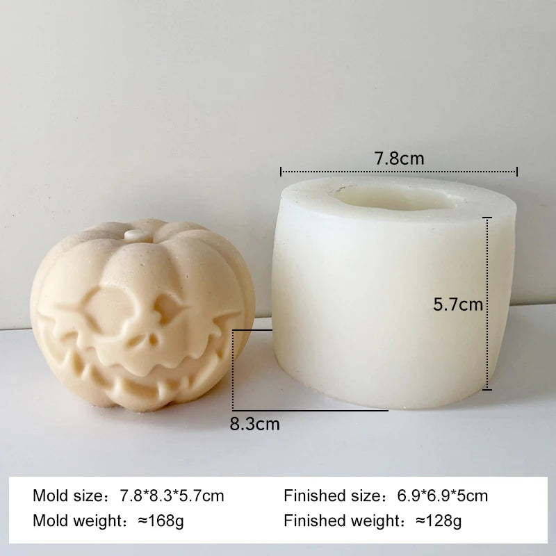 Halloween Devil Pumpkin Silicone Candle Mold Handmade Aroma Plaster Resin Decor Mould Soy Wax Candle Making Supplies