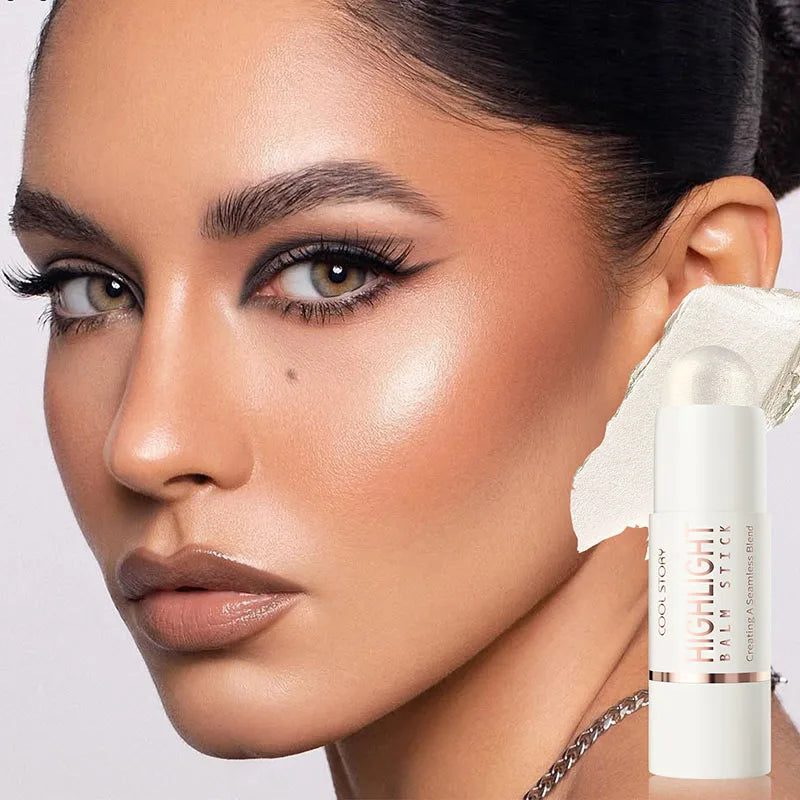 Face Contour Bronzer Stick Face Brighten Highlighter Bar Shimmer Highlighter Blush Stick Nose Shadow Pen Makeup Tool Cosmetics