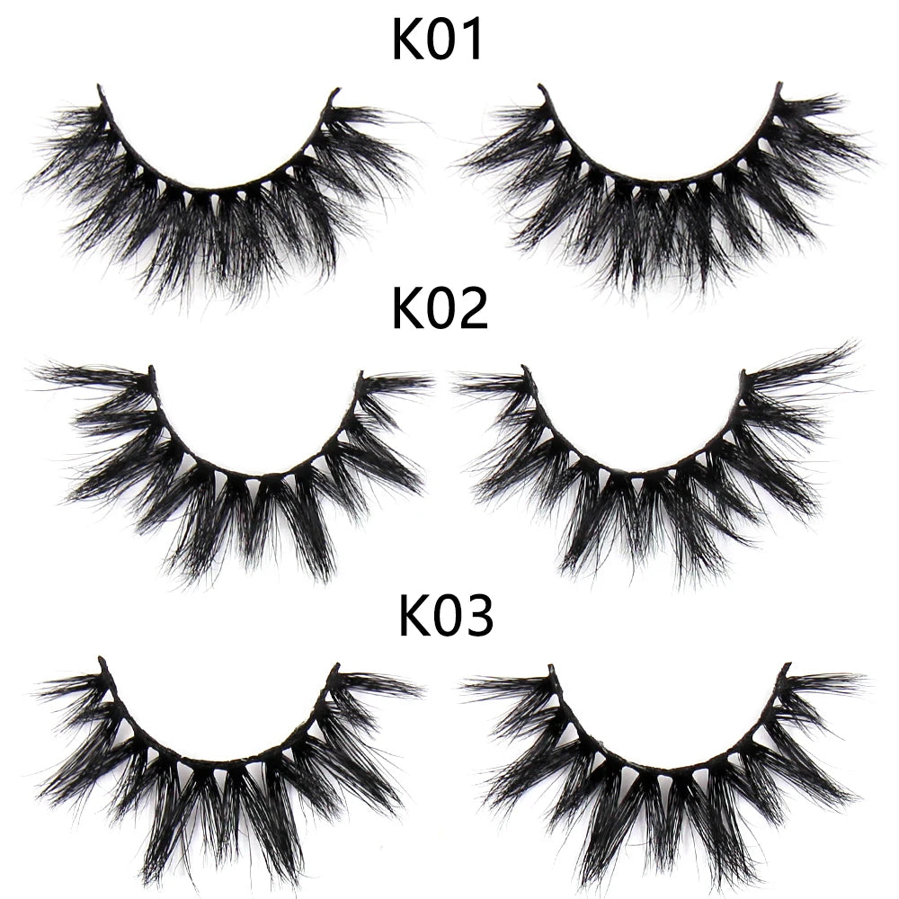 FOXESJI Lashes 3D Mink Eyelashes Natural Long Fluffy Dramatic Strip Eye Lashes Eyelash Extension Soft False Eyelashes Makeup