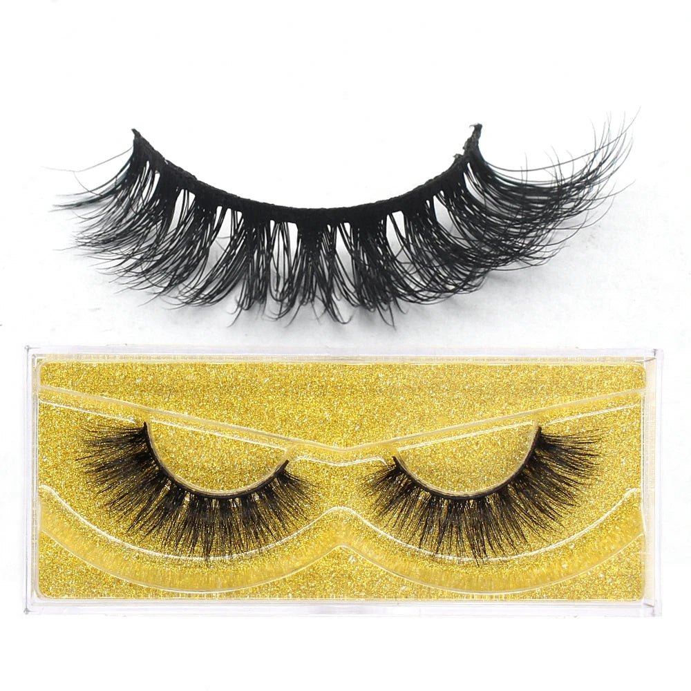 FOXESJI Lashes 3D Mink Eyelashes Natural Long Fluffy Dramatic Strip Eye Lashes Eyelash Extension Soft False Eyelashes Makeup