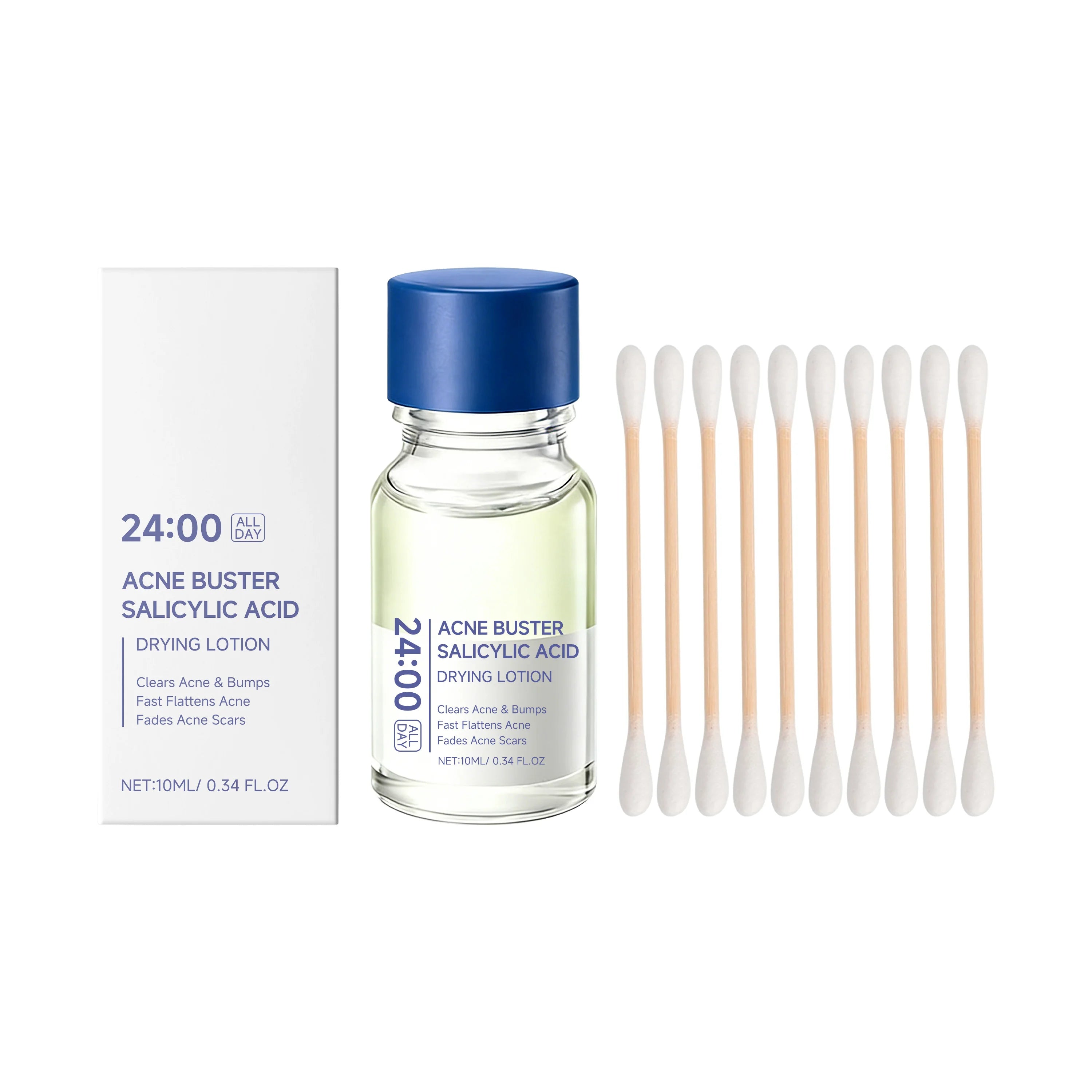 Salicylic Acid Drying Lotion Face Serum with Cotton Swab