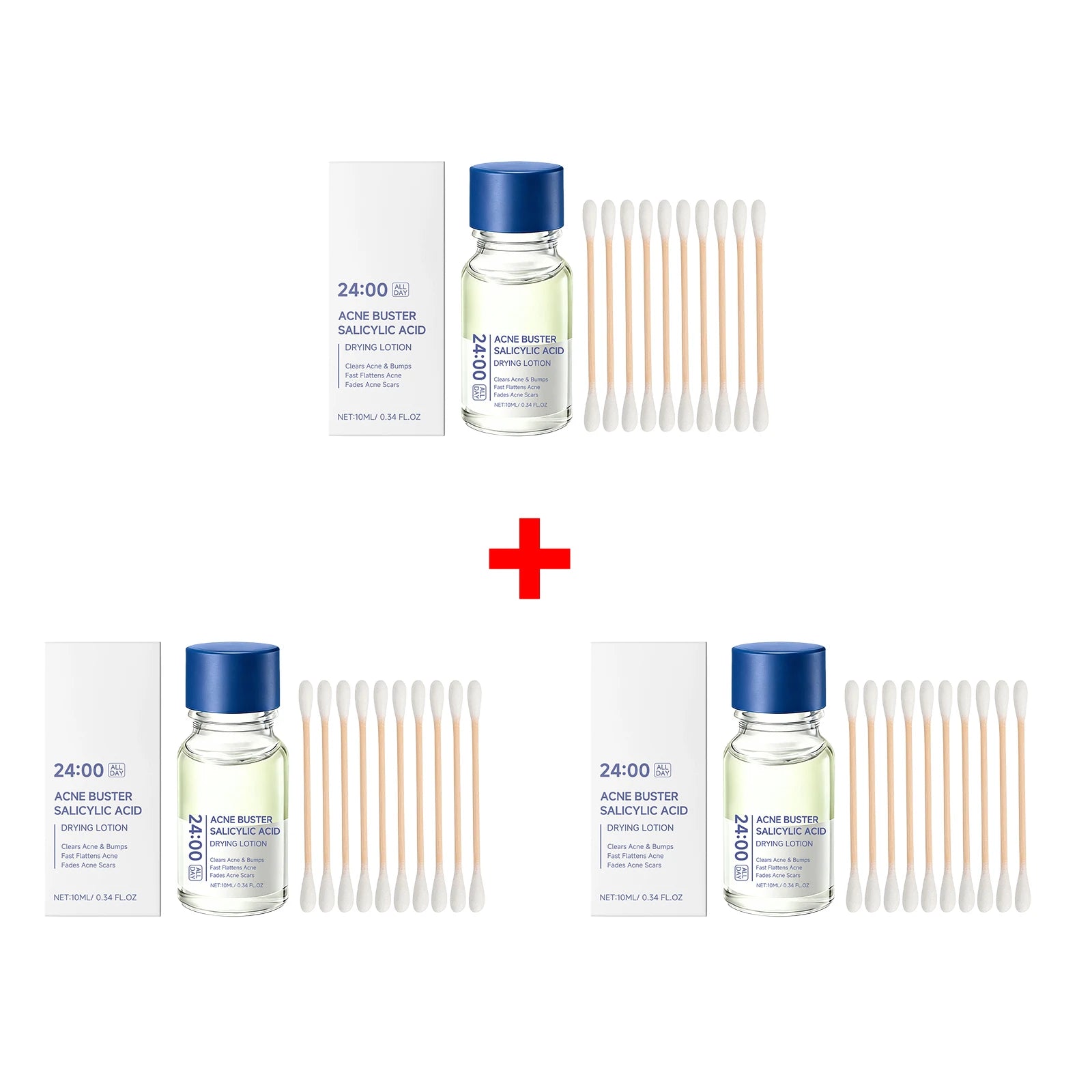 Salicylic Acid Drying Lotion Face Serum with Cotton Swab