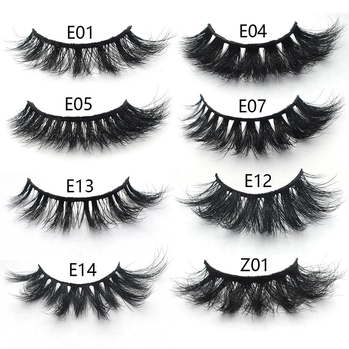 FOXESJI Lashes 3D Mink Eyelashes Natural Long Fluffy Dramatic Strip Eye Lashes Eyelash Extension Soft False Eyelashes Makeup